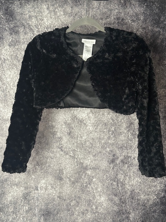Bonnie Jean Jackets & Blazers - Black Faux Fur Teddy Jacket/Cropped Bolero